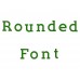Rounded Embroidery Font Digitized Lower and Upper Case 1 2 3 inch Instant Download